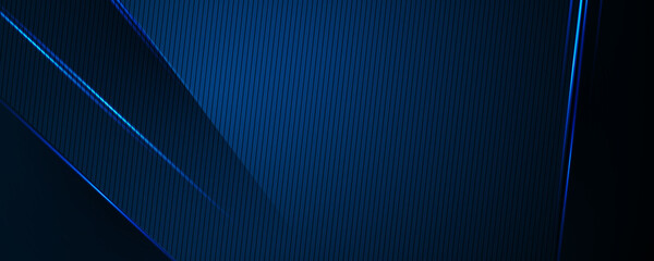 Abstract background dark blue. Vector abstract, futuristic, energy technology concept. Digital image of light rays, stripes lines with blue light, speed and motion blur over dark blue background