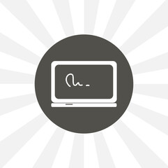 school blackboard isolated vector icon. education design element