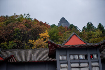 Street view local visitor and tourist Wudang shan Mountains.