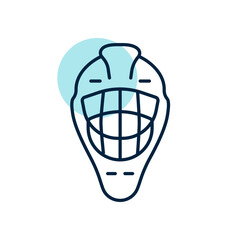 Goalie helmet vector icon. Winter sign