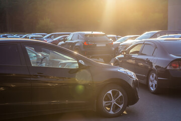 Fototapeta na wymiar Cars in the parking lot