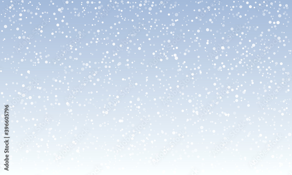 Poster vector winter background with falling snow.