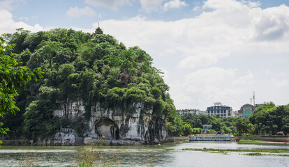 The famous Elephant Trunk Hill in Guilin