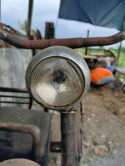 Rusty old bicycle lights