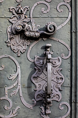 beautifully forged antique door lock