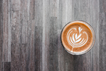 latte coffee on a table