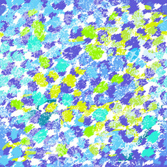 Abstract spotted seamless pattern with grunge effect. Camo background in bright colors