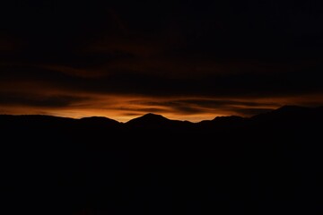 Atardecer dorado visto en el pueblo de Autlan de Navarro Jalisco 