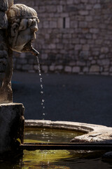 Water fountain dating from 1852 dedicated to Jean-Louis Cavalier, in the charming village of...