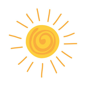 summer sun drawn isolated icon vector illustration design