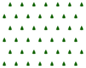 Green Christmas Tree Pattern. Vector illustration and Icon.