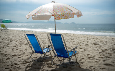  Early morning on Copacabana beach