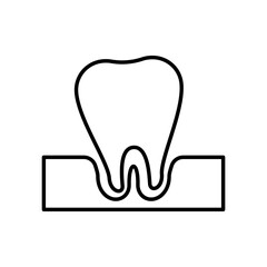 tooth loose icon vector illustration