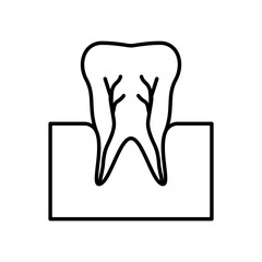 tooth nerve icon vector illustration