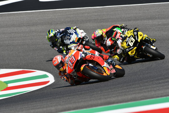 Mugello - Italy, 1 JUNE: Spanish Honda Repsol Team rider Marc Marquez in action at 2019 GP of Italy of MotoGP on June 2019 in Italy