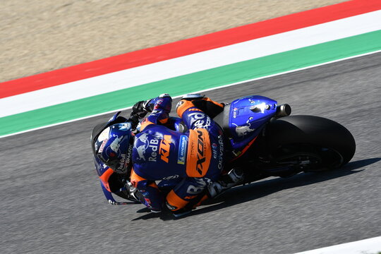 Mugello - Italy, 1 June: Portuguese Red Bull Ktm Tech 3 Team rider Miguel Oliveira in action during 2019 GP of Italy of MotoGP on June 2019 in Italy