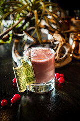 winter cocktail in the bar