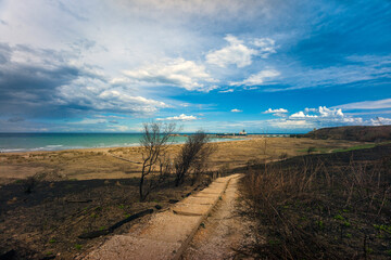 Punta Penne Nature Reserve, Vasto, Abruzzi, Italy: the reserve after the fire in August 2020