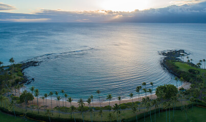 Drone image of Hawaiian islands