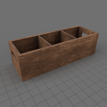 Wooden box with handles 2