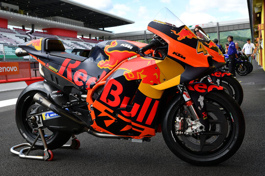 Mugello - Italy, 31 May 2019: Ktm RC16 of Red Bull Factory Team of rider Pol Espargaro in the Pitlane in the Pitlane during the Italian GP in 2019 in Italy