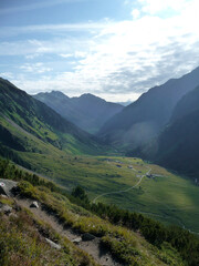 Stubai high-altitude hiking trail in Tyrol, Austria