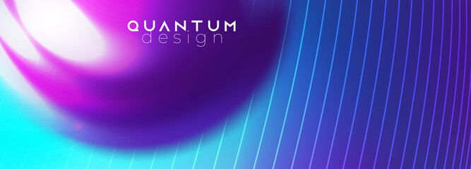 Glossy fluid shape. Techno futuristic twisted hi-tech background. Neon ulra violet colors. Smoky vibrant swirl flow. Abstract ai big data flow vector template. 