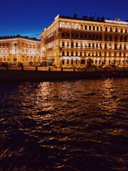 Fototapeta na wymiar Saint Petersburg rivers at night