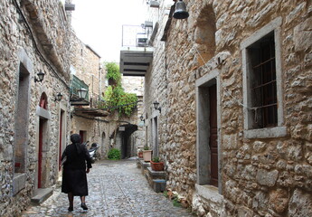 Greece. Aegean Islands. Chios. streets of mesta