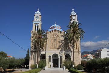 Fototapeta na wymiar Greece. Aegean Islands. Samos. Church of Agios Nikolaos in Karlovasi,