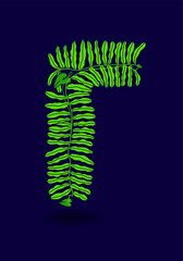  Tropical inspired alphabet letters illustration