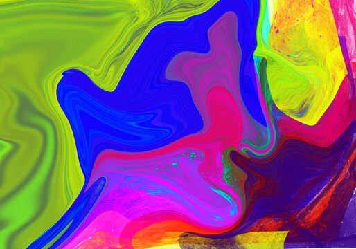 Silueta de cara de anciana con colores vivos