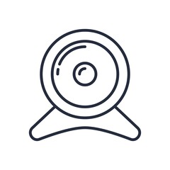 Webcam icon. Video call, online meeting concept icon. Vector illustration.