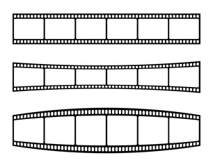 Vector blank cinema film strip.