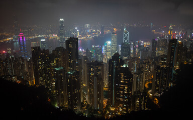 Fototapeta na wymiar hong kong in the night