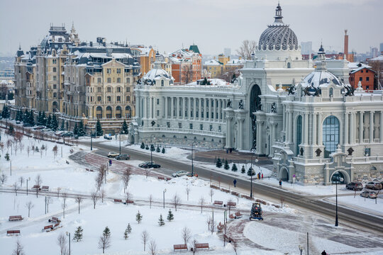 View Of The Ministry Of Agriculture Of Kazan In Winter Time