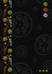 Citruses and cocktails banner with space for text