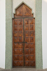 door entrance to the mosque, photo taken in the city of Agadir in Morocco