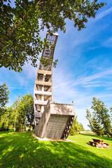 Obraz premium Modern observation tower. Birzhay regional Park. Lithuania.