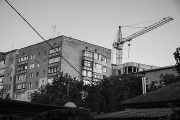 construction site in the city