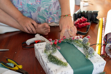Christmas XMas gifts wrapping and decoration process masterclass - 396636303