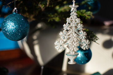 Christmas / New Year's tree with decorations - 396636540