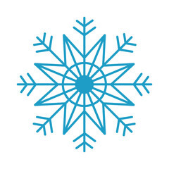 christmas snowflake decoration icon style line vector illustration design
