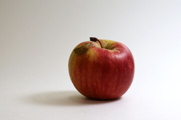 red apple on a black background