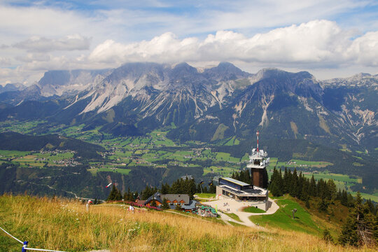 The upper station of Planai cable car, Austria	