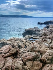rocks and coast of adriatic sea in croatia