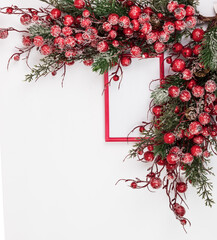 christmas decorations and photo frame