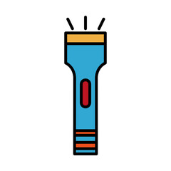 lantern flashlight line and fill style icon vector illustration design