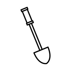 shovel tool line style icon vector illustration design