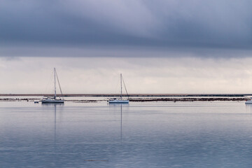 several leasure boats anchored